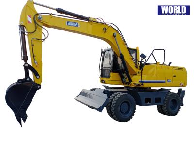 China China Mechanic Wheel Type Excavator With Grapple For Wood Or Grass for sale