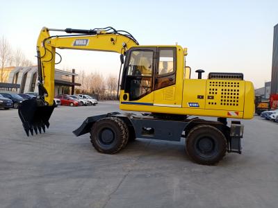 China Versatile Small Wheeled Excavator With 252L Fuel Tank Capacity For Various Operations for sale