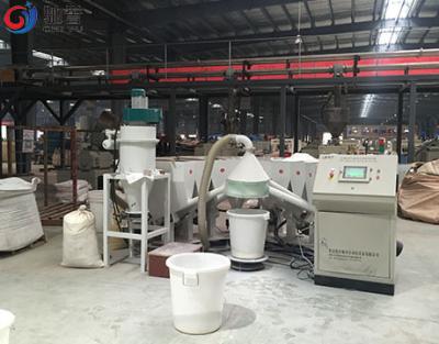 China Máquina de dosificación de procesamiento por lotes por lotes automática de los añadidos para el proceso estadístico del extrusor del tubo del PVC que suela la cadena de producción en venta