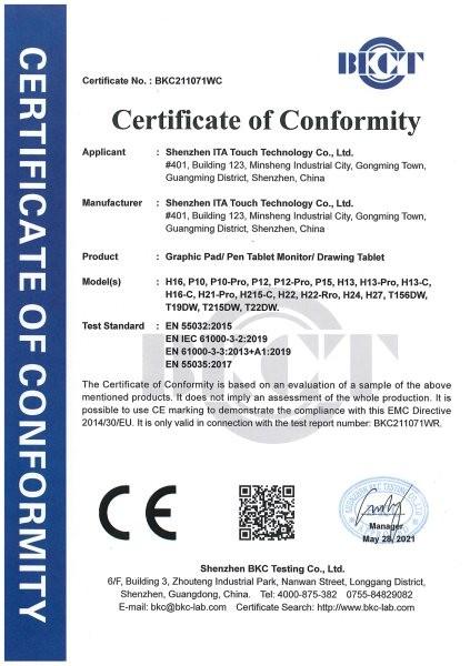 CE - Shenzhen Ita Touch Technology Co., Ltd.
