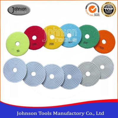 China 100mm White Type Diamond Floor Polishing Pads For Removing Scratches for sale