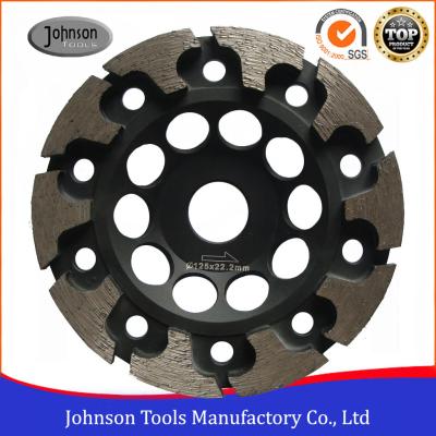 China 125mm T Segment Diamond Cup Grinding Wheel For Concrete Metal Bond Material for sale