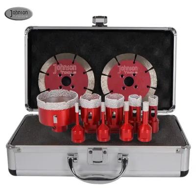 China Vacuum Brazed Coring Drilling Hole Saw Set Diamond Crowns Core Drill Bit For Ceramics Tiles Marble Granite Porcelain for sale