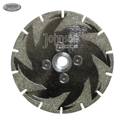 China Electroplated double-sided maple leaf diamond saw blade cutting grinding marble glass vanity blade disc for sale