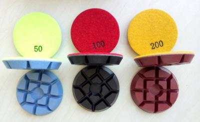 China Almofadas de polonês concretas coloridas do assoalho de 3 polegadas 75mm com espessura de 11mm à venda