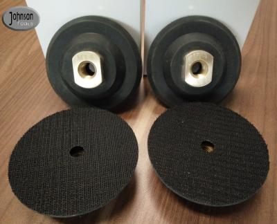 China 3” , 4” , 5” Rubber Granite Polishing Pads Holder , Black Color Diamond Polishing Discs for sale