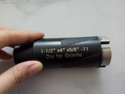 China SGS OD 35mm Dry Diamond Core Drill Bits With Brazing Rods For Granite for sale