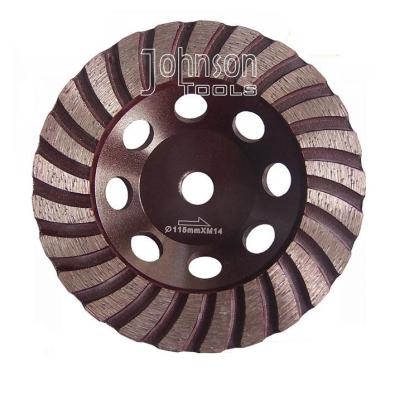 China Balanced Turbo 125mm Diamond Grinding Wheels For Stone with M14 thread for sale
