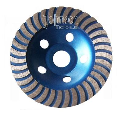 China Turbo Cup 5 Inch 125mm Diamond Grinding Disc For Stone With M14 Thread for sale