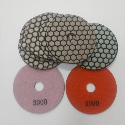 China Good Flexibility 4 Inch Diamond Stone Polishing Pads for sale