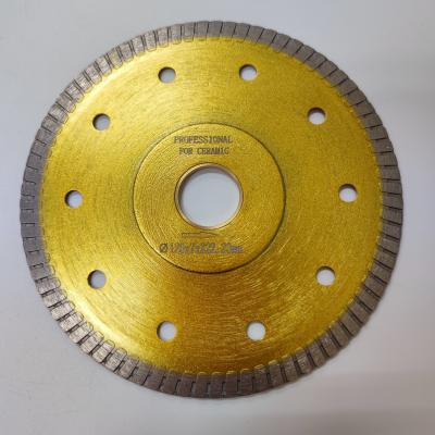 China 125mm Super Thin Sintered Turbo Circular Dry Tile Saw Blade Quick Release for sale