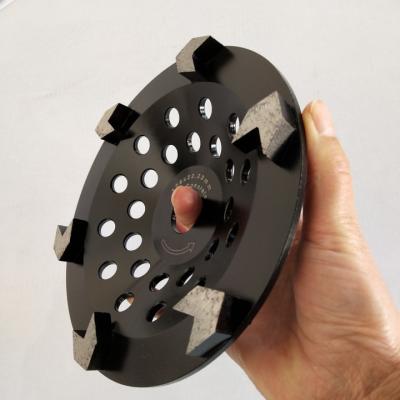 China 180mm 7 polegadas Diamond Cup Concrete Grinding Wheel V dão forma aos dentes à venda