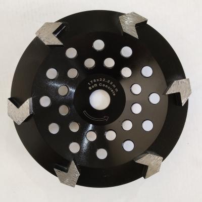 China granito de Diamond Concrete Cup Wheel For del segmento 7 de la flecha de 175m m en venta