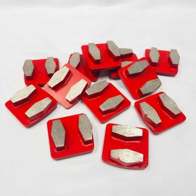 China 13mm Segmente Redi-Verschluss-Metallbondkonkreter Boden bearbeitet abschleifende reibende Blöcke zu verkaufen