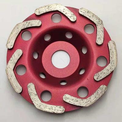 China 125mm Swirly Turbo L Diamond Cup Grinding Wheel For Concrete Mansary for sale