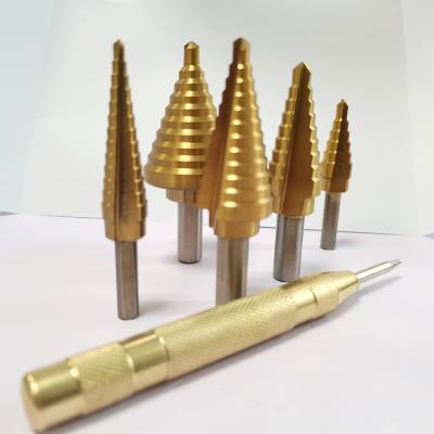 China 6PCS HSS Titanium Coated Diamond Core Drill Bits  With Center Punch for sale