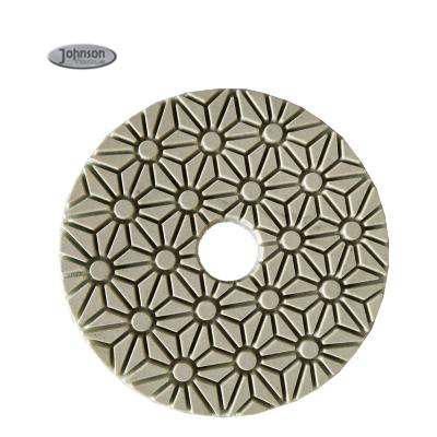 China 100mm 3 Step Granite Polishing Pads For Porcelain Ceramic Tiles for sale