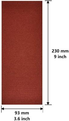 China 9*3.6inch Red Aluminum Oxide Hook And Loop Sander Sheets For Wood Stone Dry Wall for sale