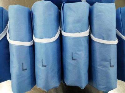 China Anti Permeate Disposable Medical Gowns AAMI Level 4 EO Sterile Individual Packing for sale