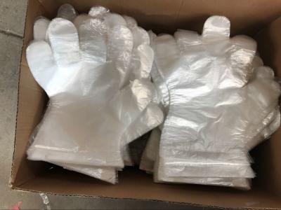 中国 医学の点検/食品の取扱のための浮彫りにされた使い捨て可能なプラスチック手袋 販売のため