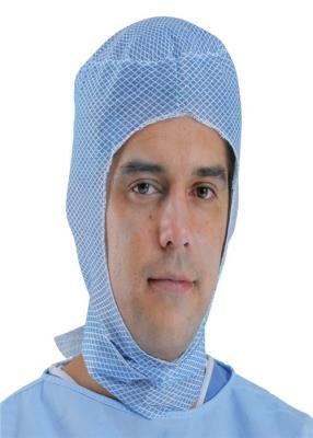 China Fluid Repellent Disposable Astronaut Cap With Ties On Neck Non Irritating for sale