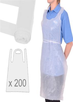 China Anti Bacteria White Disposable Aprons / Disposable Plastic Smocks Infection Control for sale