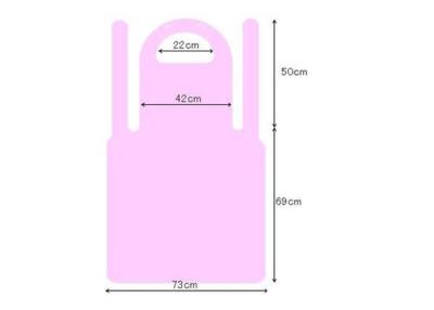 China Fluid Repellent Disposable Plastic Aprons , Disposable Lab Aprons With Two Punched Bands for sale