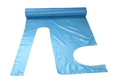 China Avental descartável Eco do PE da cor azul amigável com superfície lisa/gravando à venda