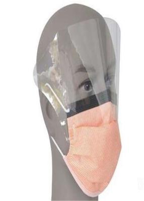 China Anti Fog 3 Ply Disposable Face Mask With Transparent Plastic Visor Fluid Repellent for sale