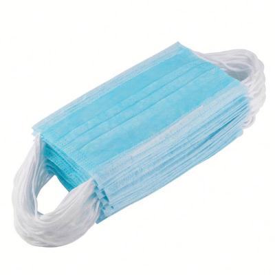 China Earloop Disposable Dust Mouth Mask Anti Dust Blue 3 Layer Face Mask for sale