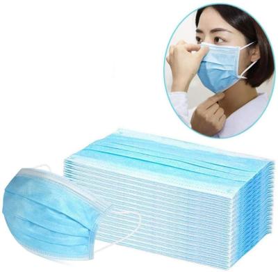 China 3 Ply Non Woven Disposable Face Mask Filter Pollen / Dust for sale