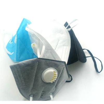 China High Filtration Capacity FFP2 Foldable Dust Mask With Valve Logo Accept for sale