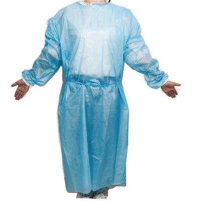 China PE Coated Non Woven AASI AAMI Level 2 Isolation Gowns With Elastic Cuff PB70-2012 for sale