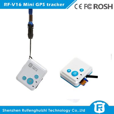 China Perseguidor pessoal dos gps de Reachfar rf-v16 o mini caçoa com os gps /gsm/gprs do software livre do botão do SOS à venda
