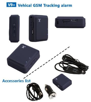 China GSM alarm tracker for vehicle bicycle asset with noise vibration sensor alarm rf-v9+ for sale