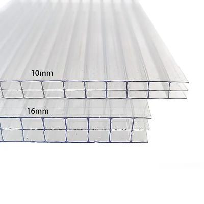 China Greenhouse Hollow Multiwall Polycarbonate Roofing Sheets 6mm for sale