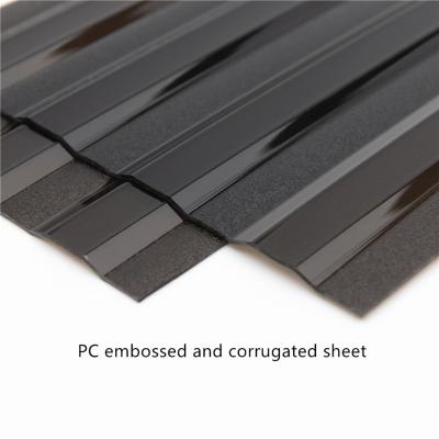 China Sheet Polycarbonate Embossed And Corrugated Clear 6mm for sale