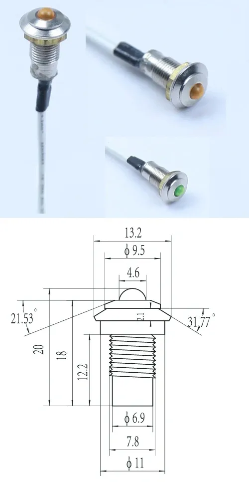 Indicator Lamp with Wire Neon Lamp