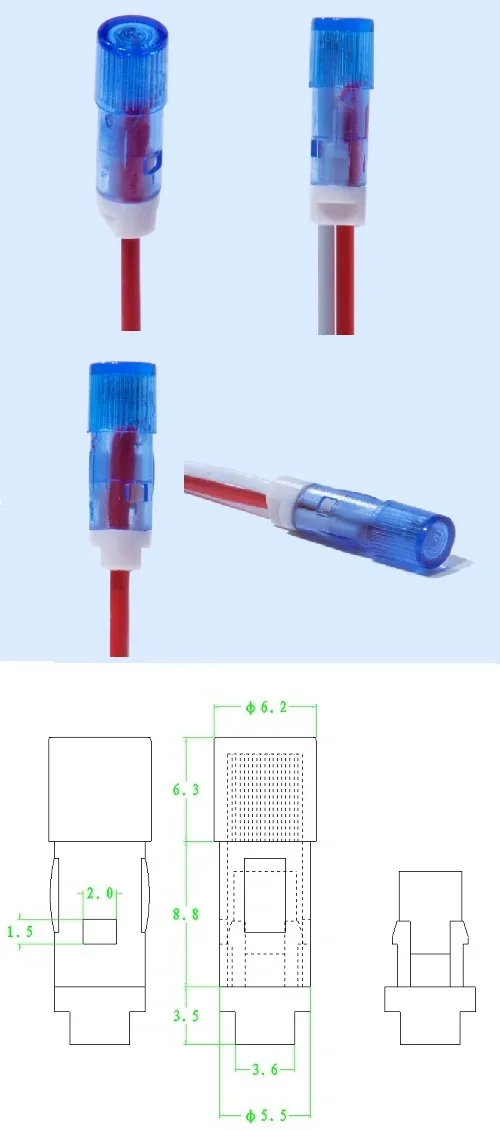 6mm Mounting None Indicator Light, Signal Lamp