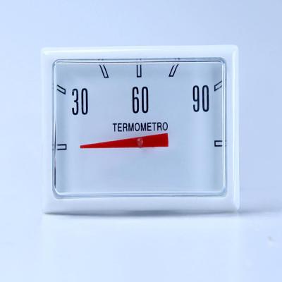 China Termómetro de calentador de agua de plástico Medidor de temperatura de color blanco en calentador de agua en venta