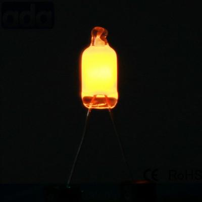 China Lámpara de indicación de neón de 4 mm CE amarillo bombilla de neón de bajo voltaje en venta