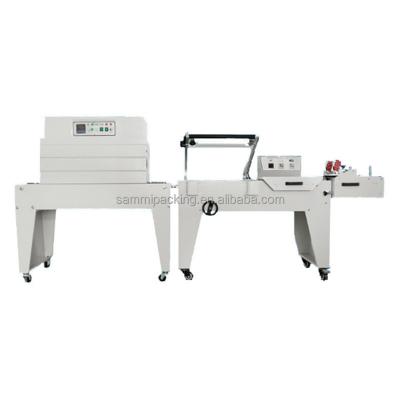 China New design 2 in 1 L bar sealer L type sealing cutting machine and BS-A450 heat shrink tunnel packaging machine Te koop