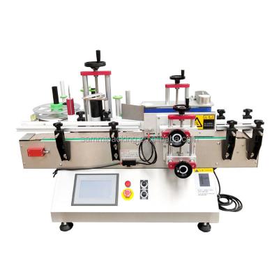 China Tabletop Automatic Round Bottle Labeling Machine For Vial Glass Jar for sale