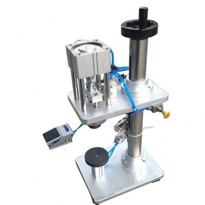 China Pneumatic Automatic Perfume Bottle Crimping Machine For Metal Cap Press for sale