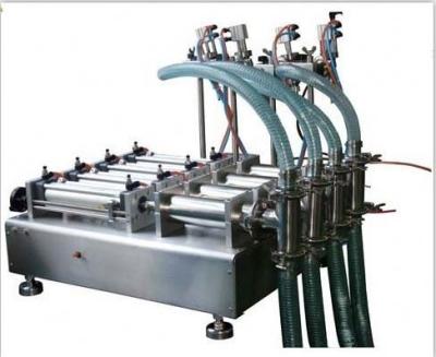 China 4 Heads Pneumatic Driven Liquid Filling Machine For Beverage,Oil,Shampoo,Alcohol,Perfume for sale