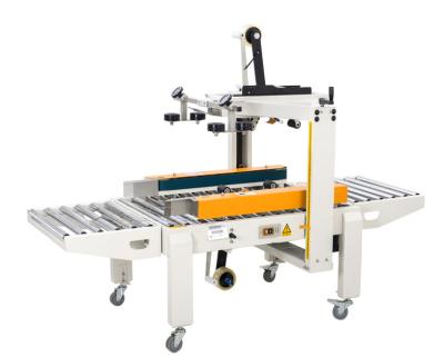 中国 240w Vertical Sealing Machine semi Automatic Case Box Taping Packing Carton Sealing Machine 販売のため
