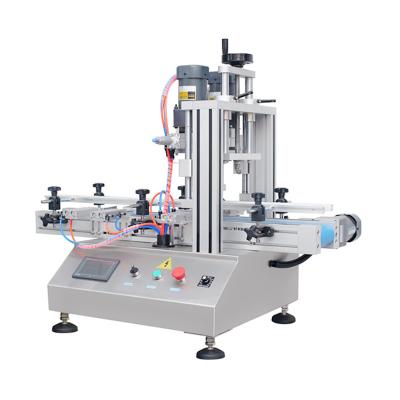 China Pneumatic Tabletop Automatic Bottle Capping Machine For Plastic Bottle Jar for sale