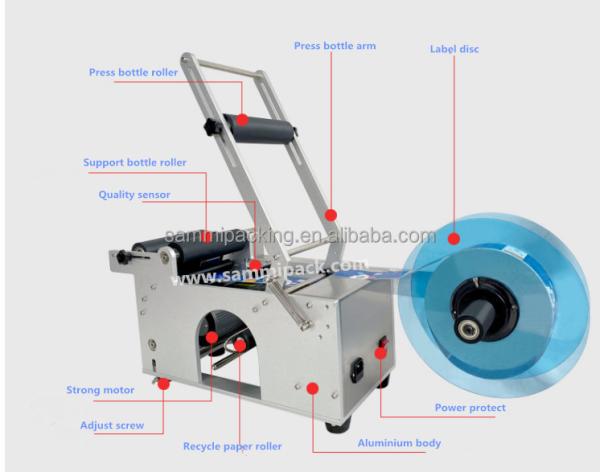 Quality Best quality for small round bottle labeling machine, bottle labeller for sale