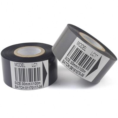 Chine Ruban noir en plastique en feuille chaude 25 mm 30 mm 35 mm pour imprimante de date d'expiration à vendre