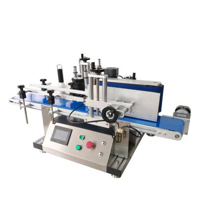 China Automatic Plastic Metal Round Can Bottle Labeling Machine With Printer High Speed Te koop